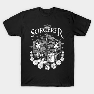 RPG Class Series: Sorcerer - White Version T-Shirt